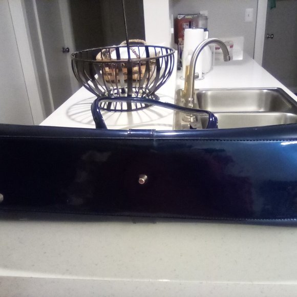 Beijo Patent Dark Blue Purse - Picture 7 of 14